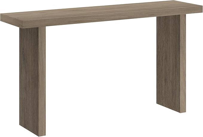 Henn&Hart 55'' Wooden Rectangular Fluted Console Table Entryway Table, Sofa by HennHart