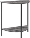 Homode Rustic Grey Farmhouse Half Moon Table, Small Entryway Table by Homode