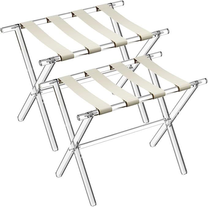 Sumerflos Acrylic Luggage Rack for Guest Room by Sumerflos