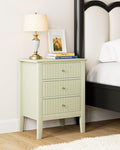 Fluted Nightstand, Farmhouse Night Stand by Unknown