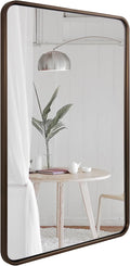 ANDY STAR Bronze Bathroom Mirror, 24x40’’ Rounded Rectangle Oil Rubbed Bronze by ANDYSTAR