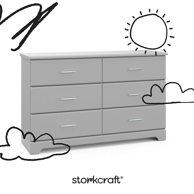 Storkcraft Brookside 6-Drawer Dresser – GREENGUARD Gold Certified, Nursery & - Image 7