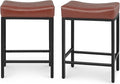 Athena Collection Counter Height Bar Stools Set of 2, 26 Inches Saddle Bar by AthenaCollectionFurniture