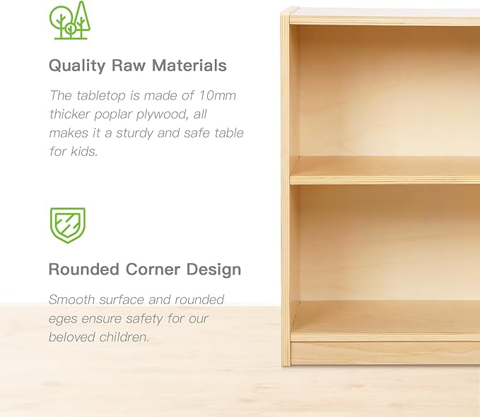 OOOK Montessori Toy Shelf, Kids Bookshelf and Toy Storage, Small Bookshelf - Image 8