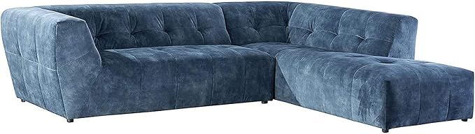 Acanva Mid-Century Velvet Sectional Sofa Couch by acanva