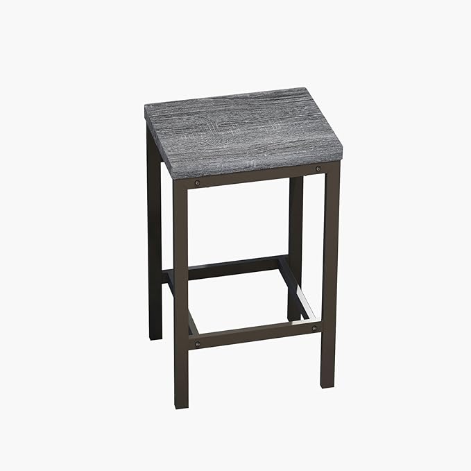 KEIKI 60.24” Long Bar High Top Dining Table and 3 Stools Chairs Set, Wood - Image 8