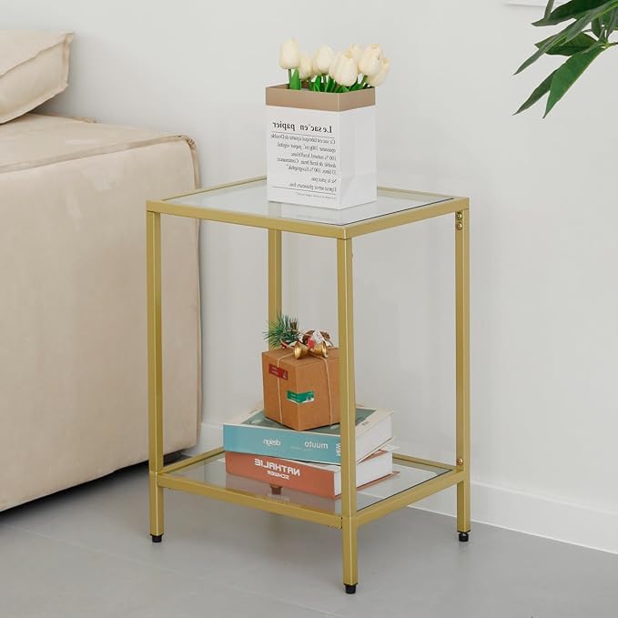 Modern 2-Tier Tempered Glass End Table - Image 6