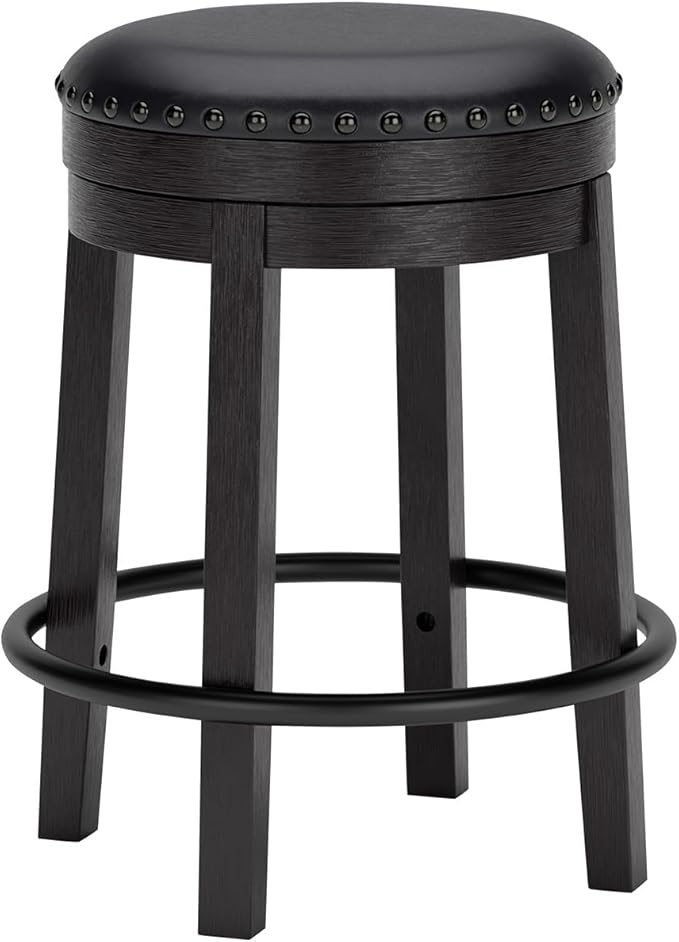 Signature Design by Ashley Valebeck Casual Round Faux Leather Upholstered by SignatureDesignbyAshley