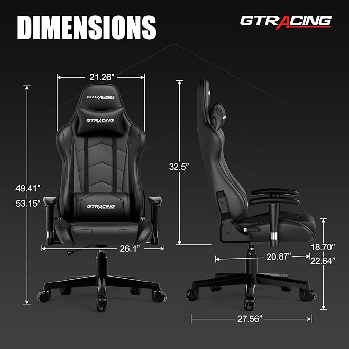 GTRACING Gaming Chair Racing Office Computer Ergonomic Video Game Chair - Image 2