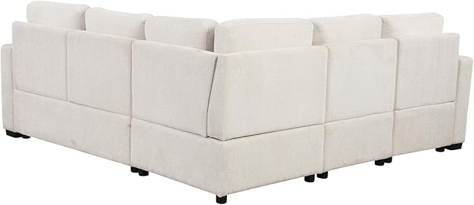 84.7" Symmetrical Convertible Sleeper Sectional Sofa Couch Bed - Image 5