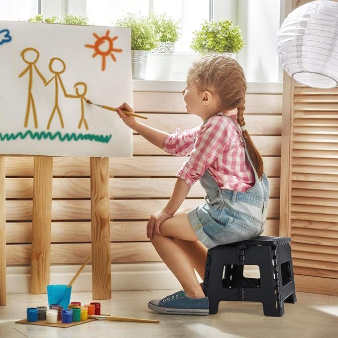 ACSTEP Folding Step Stool 9'' Tall Kids Step Stool Holds Up to 300 lb Plastic - Image 2