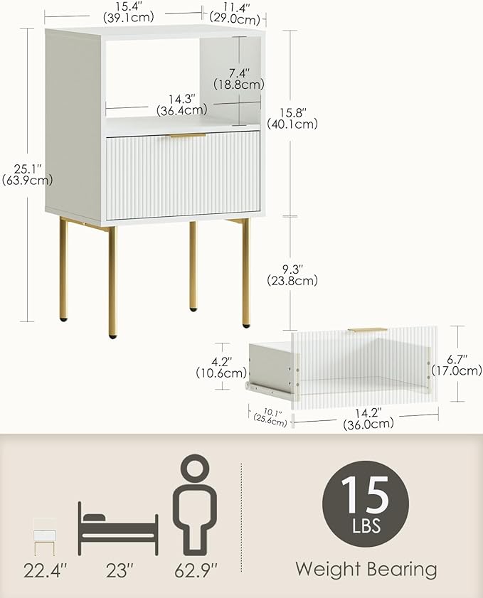 Masupu Night Stand, Mid-Century Bedside Table - Image 2