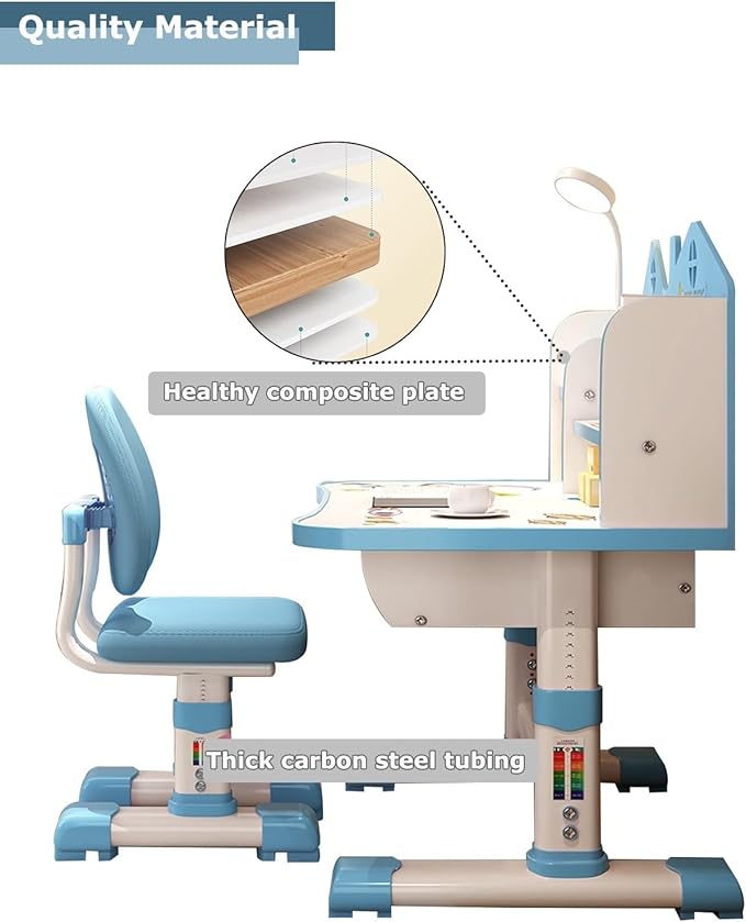 Kids' Table Chair Sets, Kids' Desks Chair, Children Study Desk Writing Table - Image 5