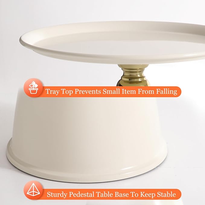 Small Round Side Table for Small Spaces, Unique Accent Sofa Drink Table Metal - Image 6