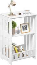 3 Tier Side Table Night Stand, Narrow End Table by HAYOFAMY