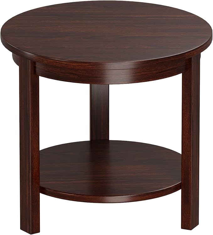 Small Round Wood Coffee Table by Unknown