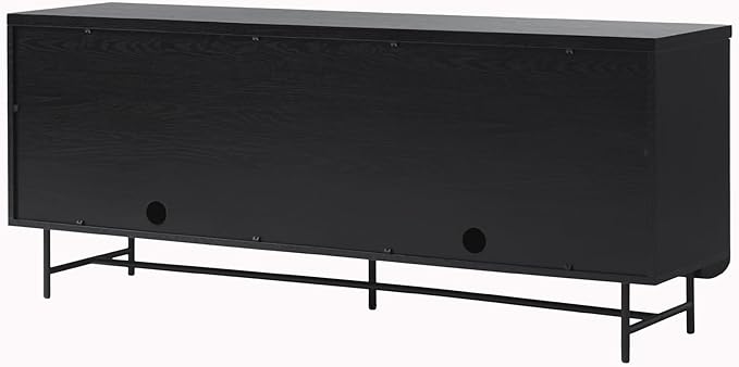 Walker Edison Reema Fluted 4-Door Kitchen Sideboard Buffet Console, 69 Inch - Image 7