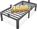 FUIOBYVV Twin Bed Frames with Round Corner Edge Legs 16 inch High 3500 lbs by FUIOBYVV