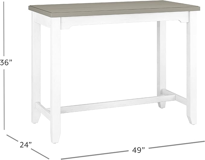 Hillsdale Furniture Hillsdale Clarion Side, Distressed Gray/Sea White Counter - Image 3