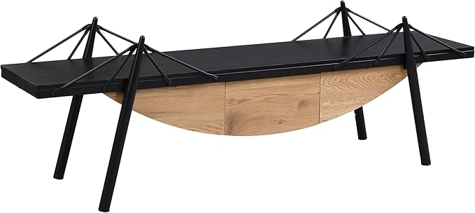 1 Tier Modern Boat-Shaped Bookshelf - Image 6