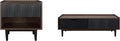 Manhattan Comfort Duane Mid Century Modern Ribbed Nightstand and Coffee Table by ManhattanComfort