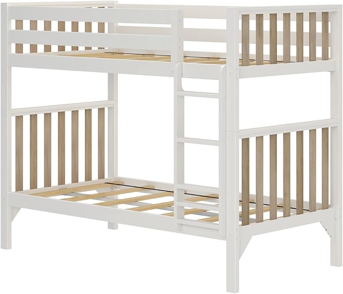 Max & Lily Bunk Bed, Scandinavian Modern Bunk Bed, Solid Wood Twin-Over-Twin - Image 4
