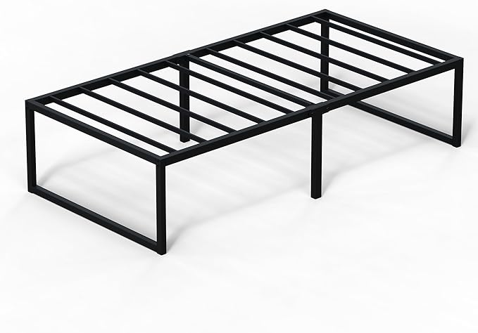 EMODA 16 Inch Narrow Twin Bed Frame 30x75, Heavy Duty Metal Platform No Box - Image 9