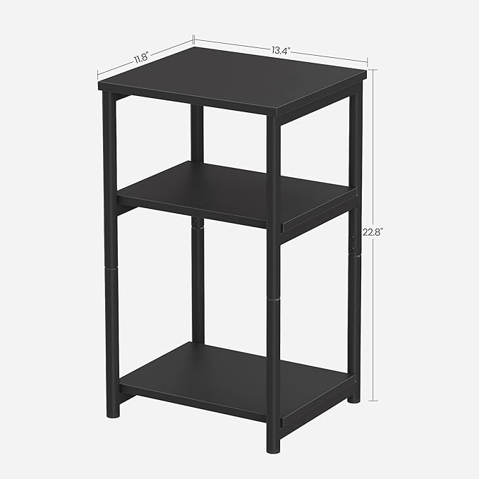 VASAGLE Side Table, Small End Table, Tall Nightstand - Image 3