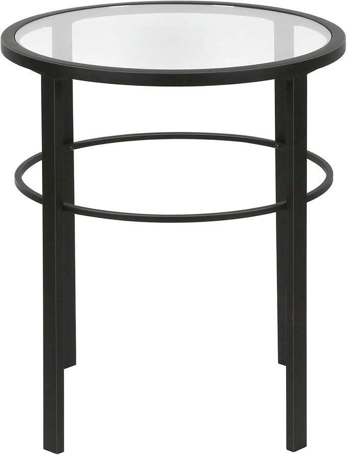 Henn&Hart 20" Wide Round Side Table in Blackened Bronze, Table - Image 4