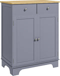 HOMCOM Sideboard with Solid Wood Countertop, Modern Kitchen Storage Cabinet by HOMCOM