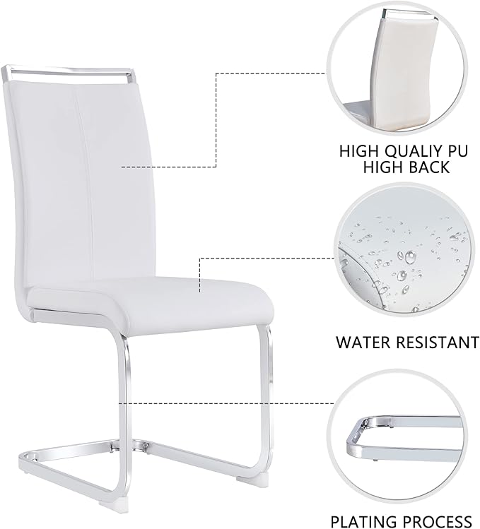 Dining Chairs Set, Kitchen Modern Metal Chairs - Image 6