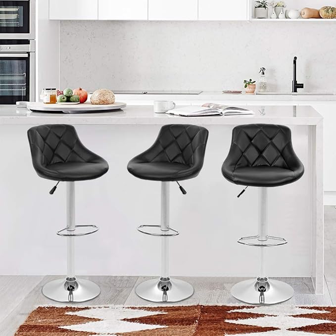 BestOffice Counter Height Bar Stools Set of 2 Bar Stools Swivel Stool Height - Image 2