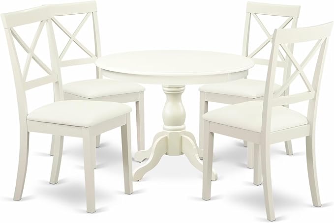 East West Furniture HBBO5-LWH-C 5 Piece Modern Dining Table Set Includes a by EastWestFurniture