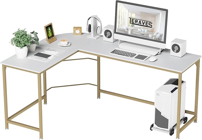 Teraves Reversible L Shaped Desk White by Teraves
