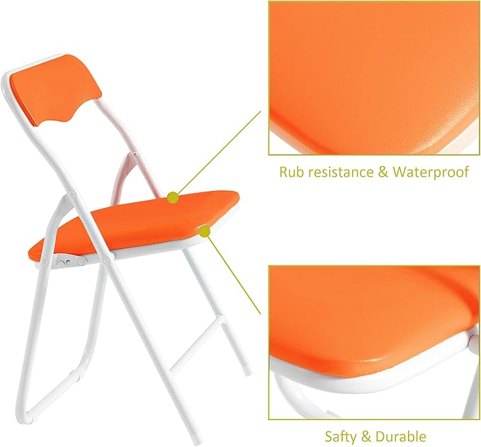 VECELO Kids Folding Activity Table and Chairs 5 Pcs Set, - Image 5