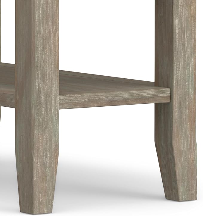 SIMPLIHOME Acadian 14-inch Wide Solid Wood Narrow End Table in Distressed Grey - Image 7