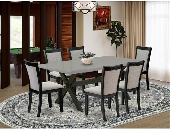 East West Furniture X697MZ606-7 7 Piece Kitchen Table & Chairs Set Consist of a - Image 2