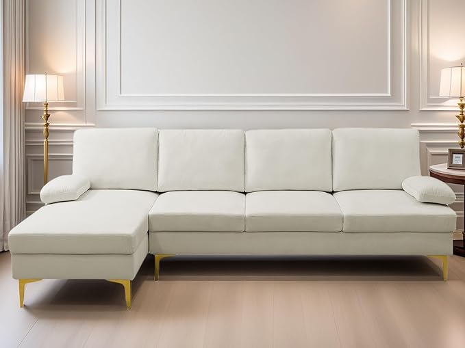 L Shaped Sectional Couch, Modern Modular Sectional Sofa by FONTOI