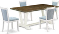 East West Furniture V077MZ015-5 5 Piece Dining Set Includes a Rectangle Dining by EastWestFurniture