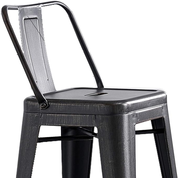AC Pacific 24” Metal Barstool Set of 4 – Country Rustic Style - Image 6
