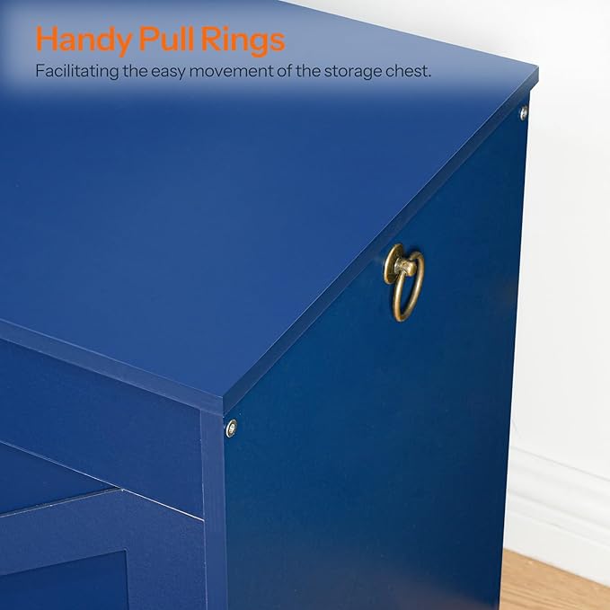 HOOBRO Storage Bench, 39.4" Retro Wooden Storage Chest - Image 9