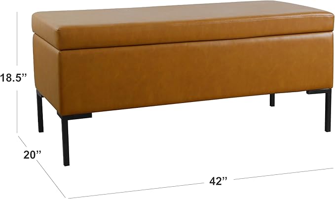 HomePop Upholstered Storage Bench - Image 3