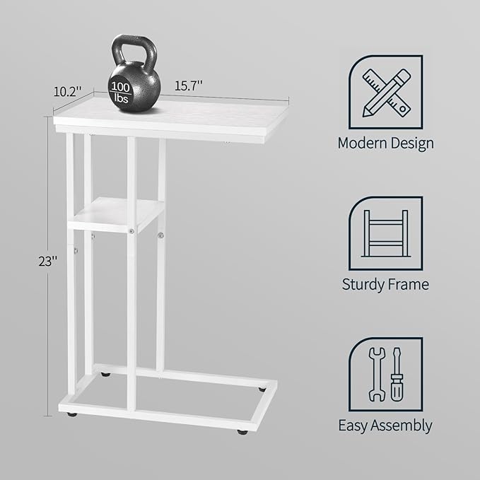 Yoobure C Shaped End Table, Side Table - Image 3