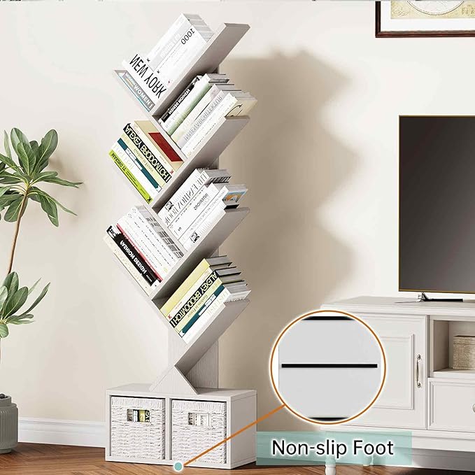 Vagusicc Tree Bookshelf, 6 Tier Bookshelf - Image 7