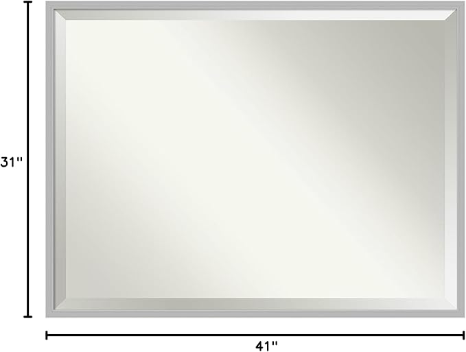 Amanti Art Silver Bathroom Mirror - Image 6