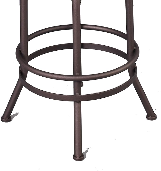 Diwhy Industrial Bar Stool-26-32 Inch Adjustable Swivel Metal PU Leather Seat - Image 6
