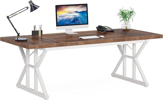 Tribesigns 70.8-Inch Executive Desk, Large Computer Office Desk Workstation - Image 7