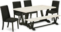 East West Furniture V627FL624-6 6 Piece Dining Room Table Set Contains a by EastWestFurniture