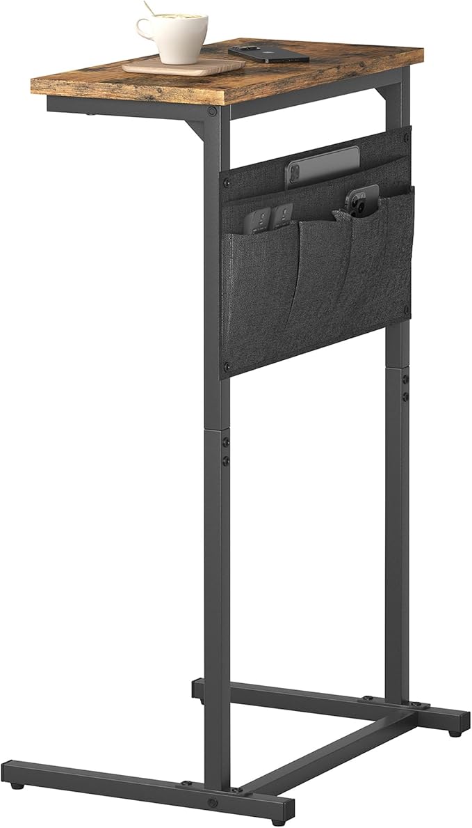 C Shaped End Table, Side Table for Sofa, Small TV Tray, Couch Table by IRCPEN