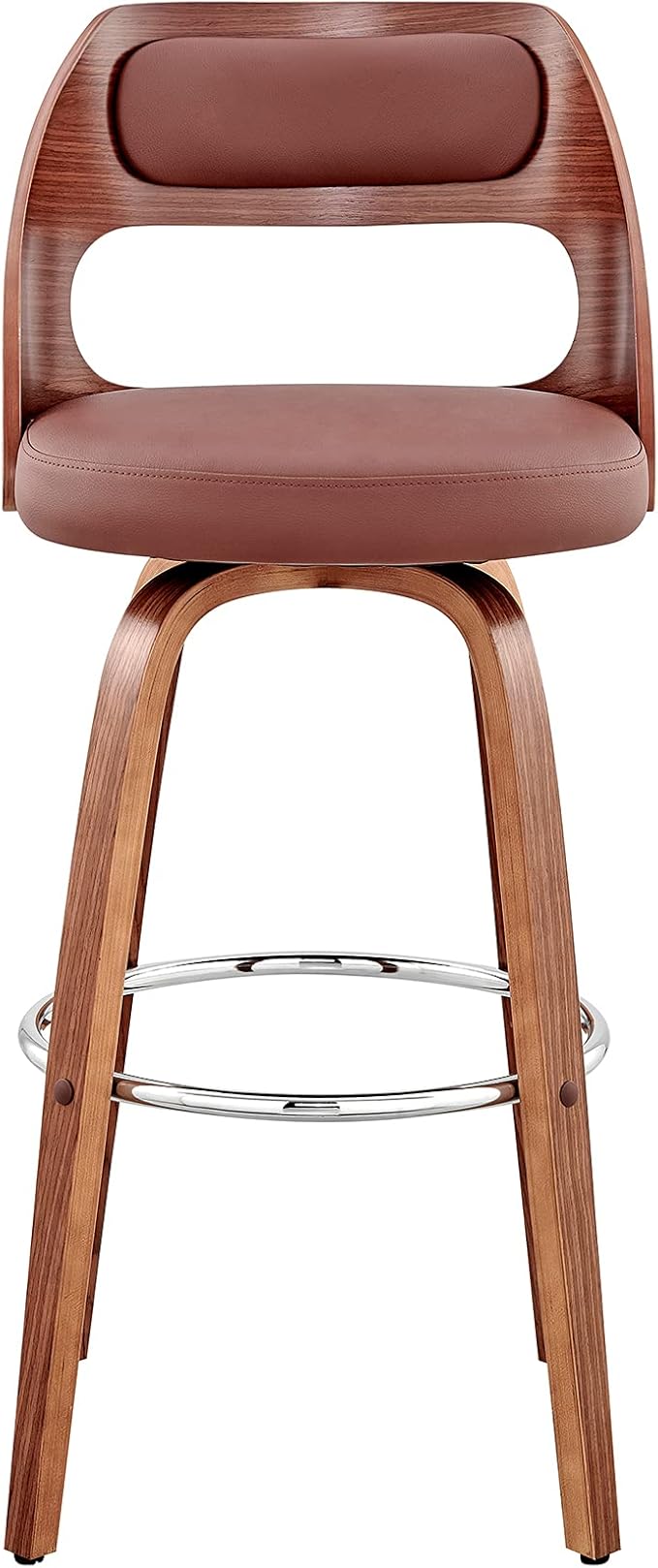 Armen Living Julius Mid Century Modern Swivel Bar Stool - Image 4